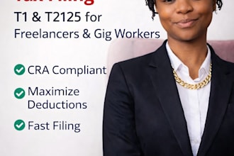 file your canadian self employed t1 and t2125 tax return for cra