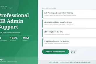 provide HR admin support including job postings, records, and onboarding docs