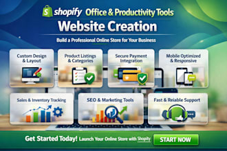 build a shopify store for office and productivity tools dropshipping