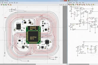 design high speed pcb layout, rf pcb, esp32, kicad and schematic