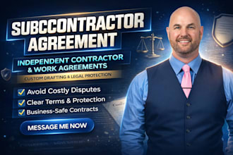 create subcontractor agreement contractor independent contractor work agreement