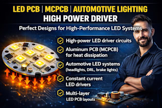 design led lighting pcb with mcpcb aluminum automotive high power driver