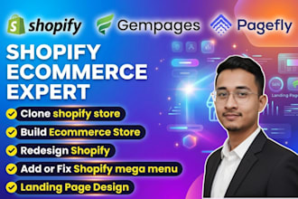 copy, revamp, clone shopify, redesign shopify and product upload