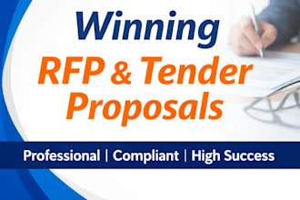 write a professional rfp, tender, and government proposal that wins
