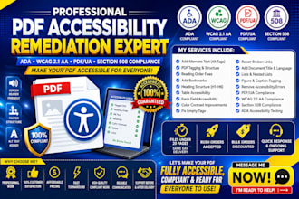 make your PDF ada compliant, wcag aa, section 508 accessible