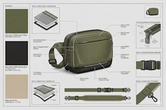 design professional handbag, backpack design with drawings