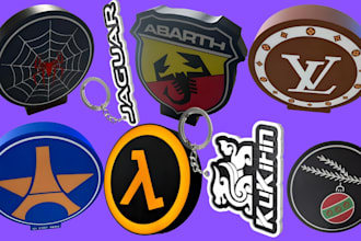 design custom 3d logo 3d lightbox keychain ornament texts for 3d printing in 3mf