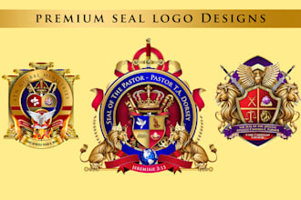 create a custom vintage crest or coat of arms logo design