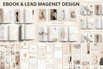 design canva ebook, workbook and modern graphic layout design