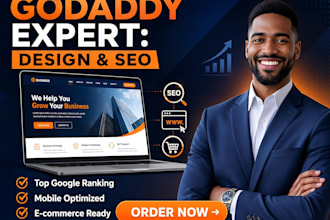 be your godaddy expert for website design and godaddy redesign