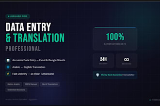 do  accurate arabic and english data entry and translation professionally