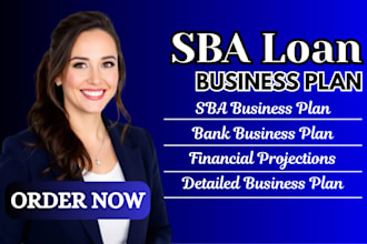 write sba loan business plan for bank approval and funding