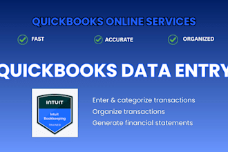 do quickbooks online data entry and transaction entry
