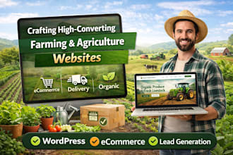 design high converting farmer website for agriculture and farm business
