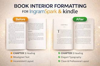 design and format your book interior for ingramspark and amazon KDP