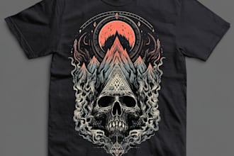design custom graphic t shirt merch for musicians and bands