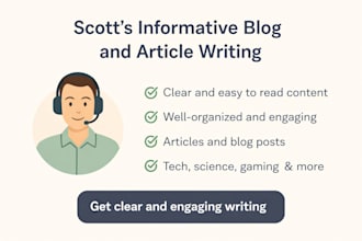 write engaging and informative blog posts or articles