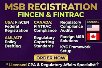 do fintrac and fincen msb registration for money service business