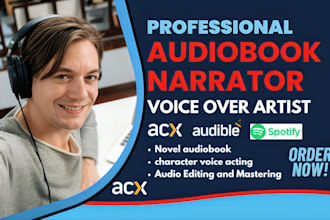 be your fiction story audiobook narrator, voiceover, acx audible audiobook