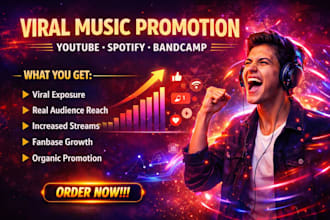 do viral youtube music spotify music bandcamp music promotion