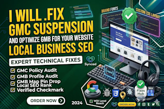 fix gmc suspension and optimize gmb for your website local business SEO