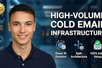 build a high volume cold email infrastructure with IP rotation