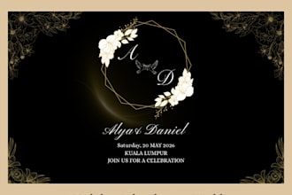 design custom digital invitations for birthday,wedding,baby shower