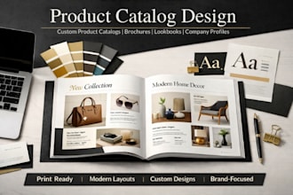 design a luxury catalog, brochure, booklet or brand document, product catalog