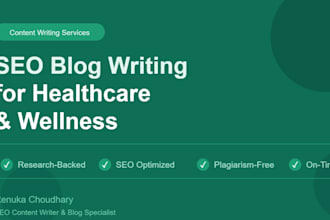write SEO content for healthcare and wellness brands