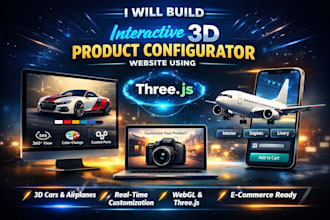 build interactive 3d product configurator website using threejs and webgl