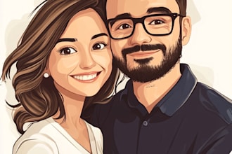 create couple cartoon caricatures for gifts