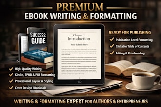write and format professional ebooks for kindle and PDF