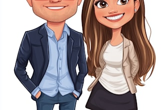 draw caricatures for couples, families, weddings