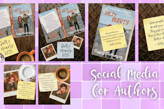 create social media posts for authors