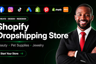create shopify dropshipping store for beauty, pet and jewelry shopify website