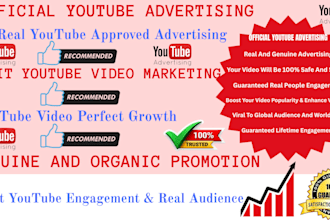 do organic youtube ads for best you tube video growth and organic engagement