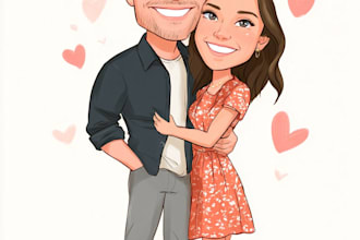 make couple portrait illustration