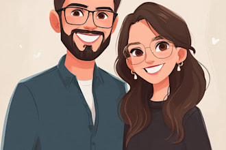 make couple portrait illustration