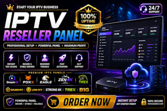 reseller panel setup,strong 8k, dream4k, trex, lion ott, reseller web, mega ott