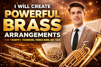 create powerful brass arrangements for trumpet, trombone, french horn, and tuba