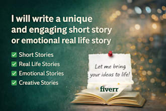 write a powerful real life story or emotional story