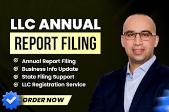 prepare llc annual report filing and handle compliance fast to avoid penalties