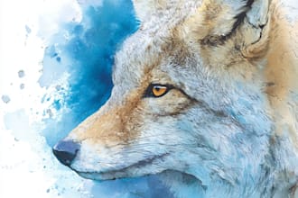 draw realistic animal illustration in watercolor