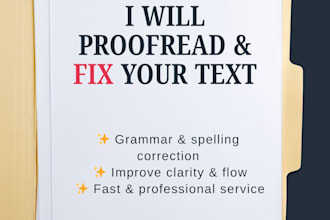 proofread and correct your french text professionally