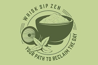 design amazing modern cafe tea enterprise logo