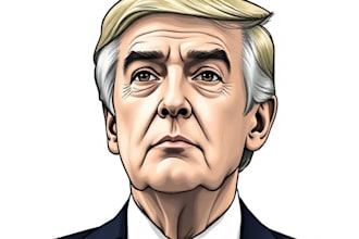 draw a awesome hedcut wsj portrait style from photo