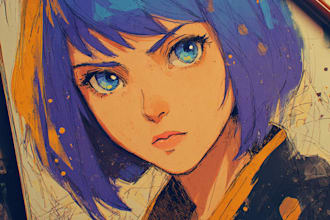 draw anime art and illustration