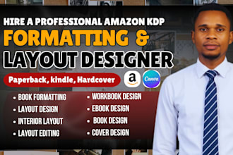 design expert KDP book layout design, kindle, paperback and workbook formatting