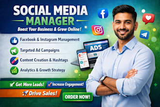 social media manager and ads runner