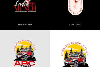 do hand drawn builder, construction, business logo design